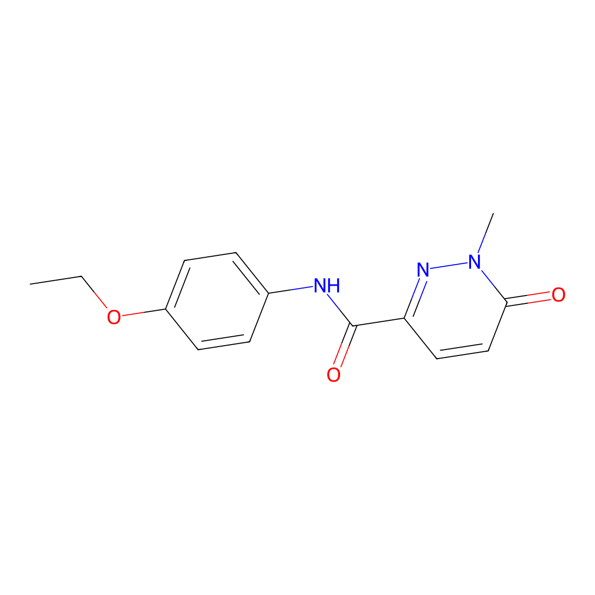 N-(4-ethoxyphenyl)-1-methyl-6-oxo-1,6-dihydropyridazine-3-carboxamide molecular structure, CAS 757222-06-3