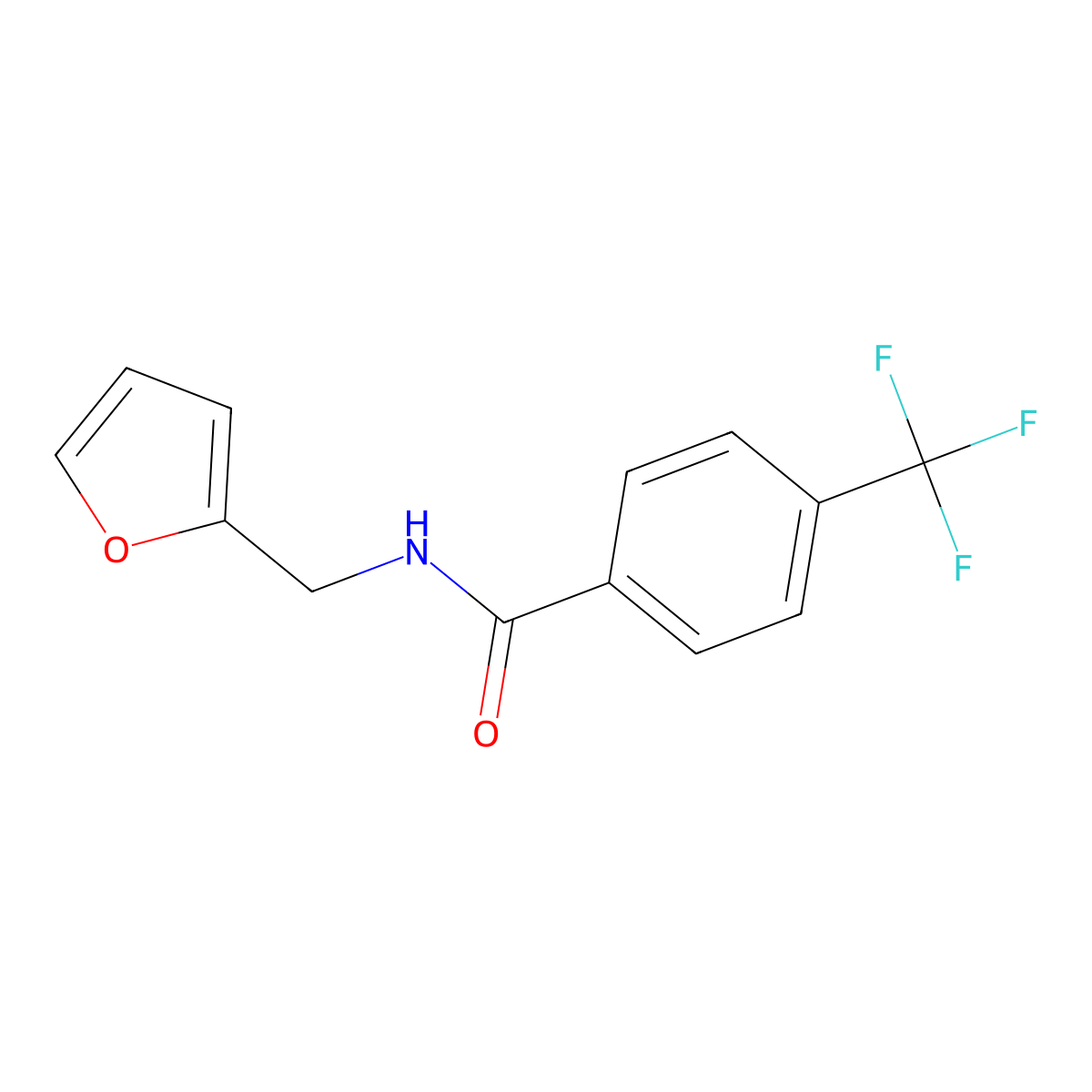 N-(2-furylmethyl)-4-(trifluoromethyl)benzamide molecular structure, CAS 757222-42-7