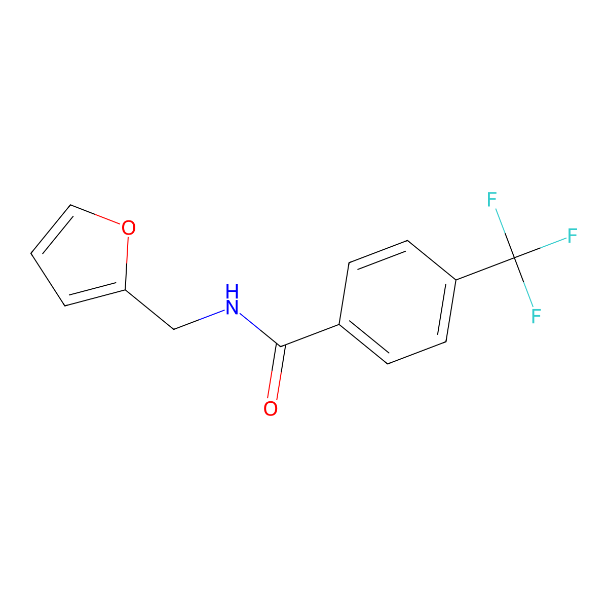 N-(2-furylmethyl)-4-(trifluoromethyl)benzamide molecular structure, CAS 757222-42-7