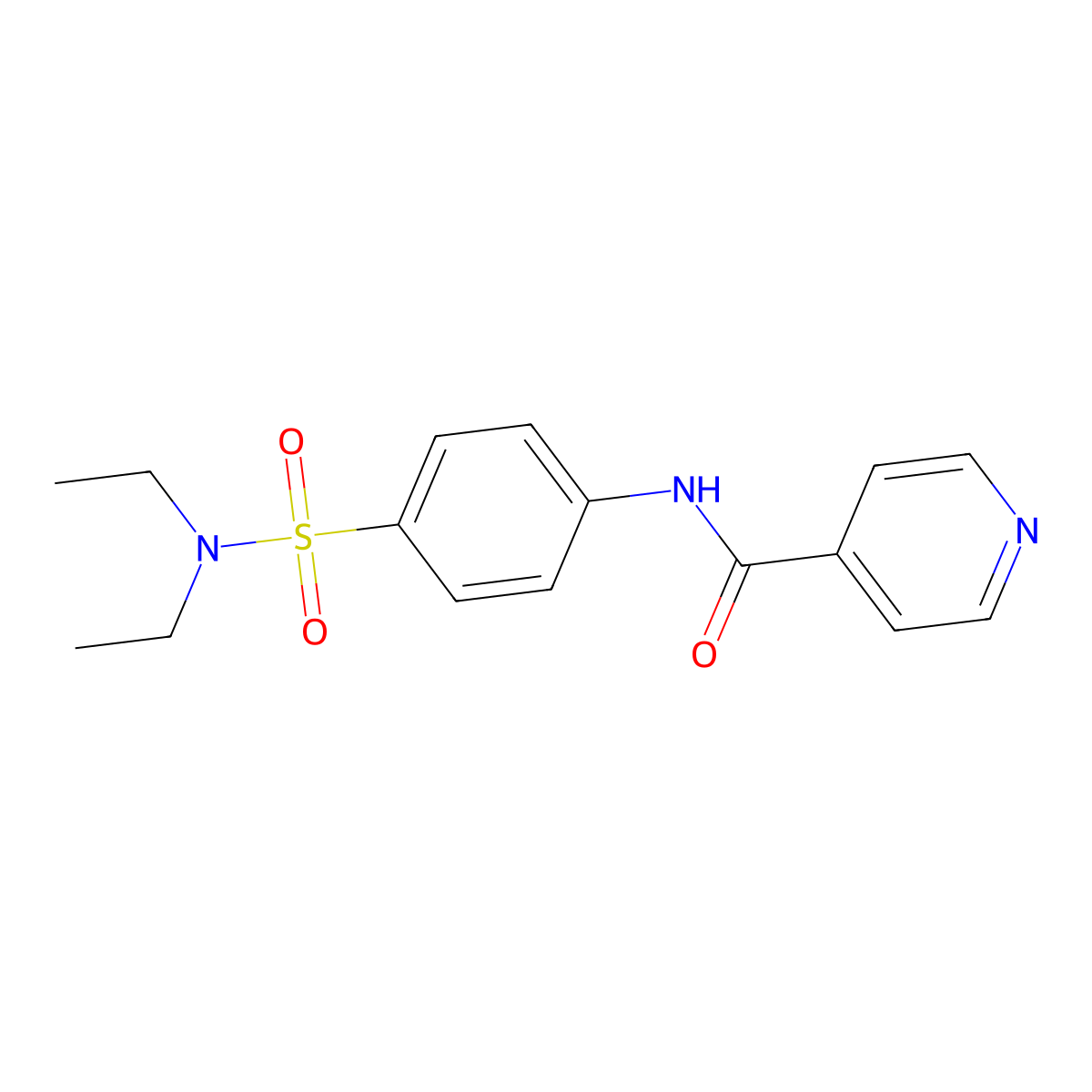 N-[4-(diethylsulfamoyl)phenyl]pyridine-4-carboxamide molecular structure, CAS 757229-43-9
