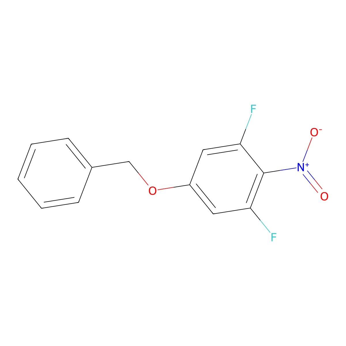5-(Benzyloxy)-1,3-difluoro-2-nitrobenzene molecular structure, CAS 757230-30-1