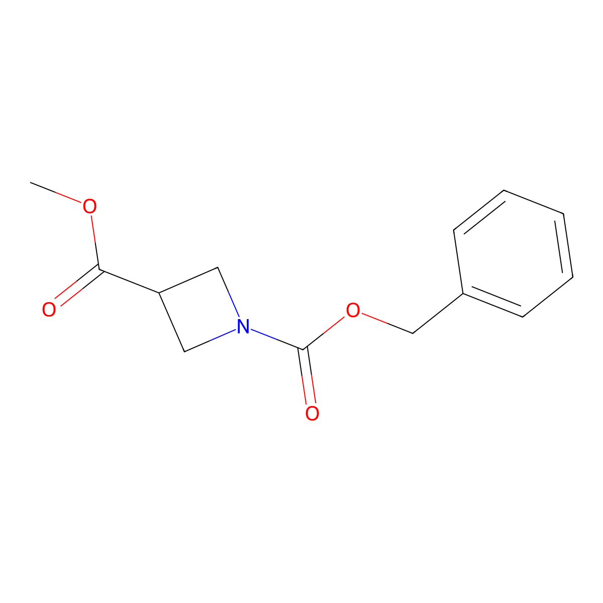 1-Benzyl 3-methyl azetidine-1,3-dicarboxylate molecular structure, CAS 757239-60-4