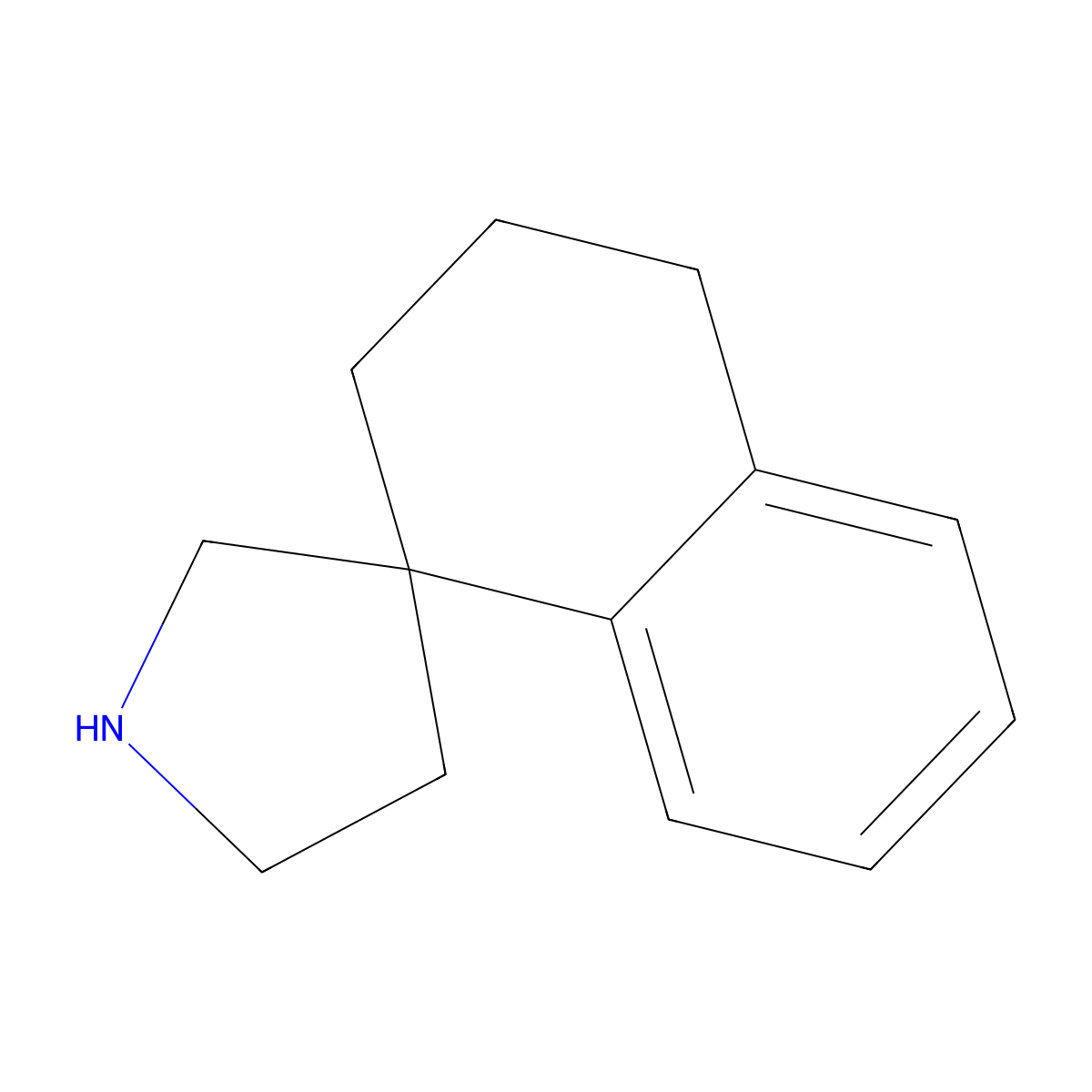 3,4-Dihydro-2H-spiro[naphthalene-1,3'-pyrrolidine] molecular structure, CAS 757240-71-4