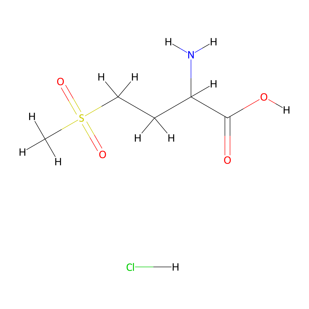2-Amino-4-methanesulfonylbutanoic acid hydrochloride molecular structure, CAS 757247-30-6