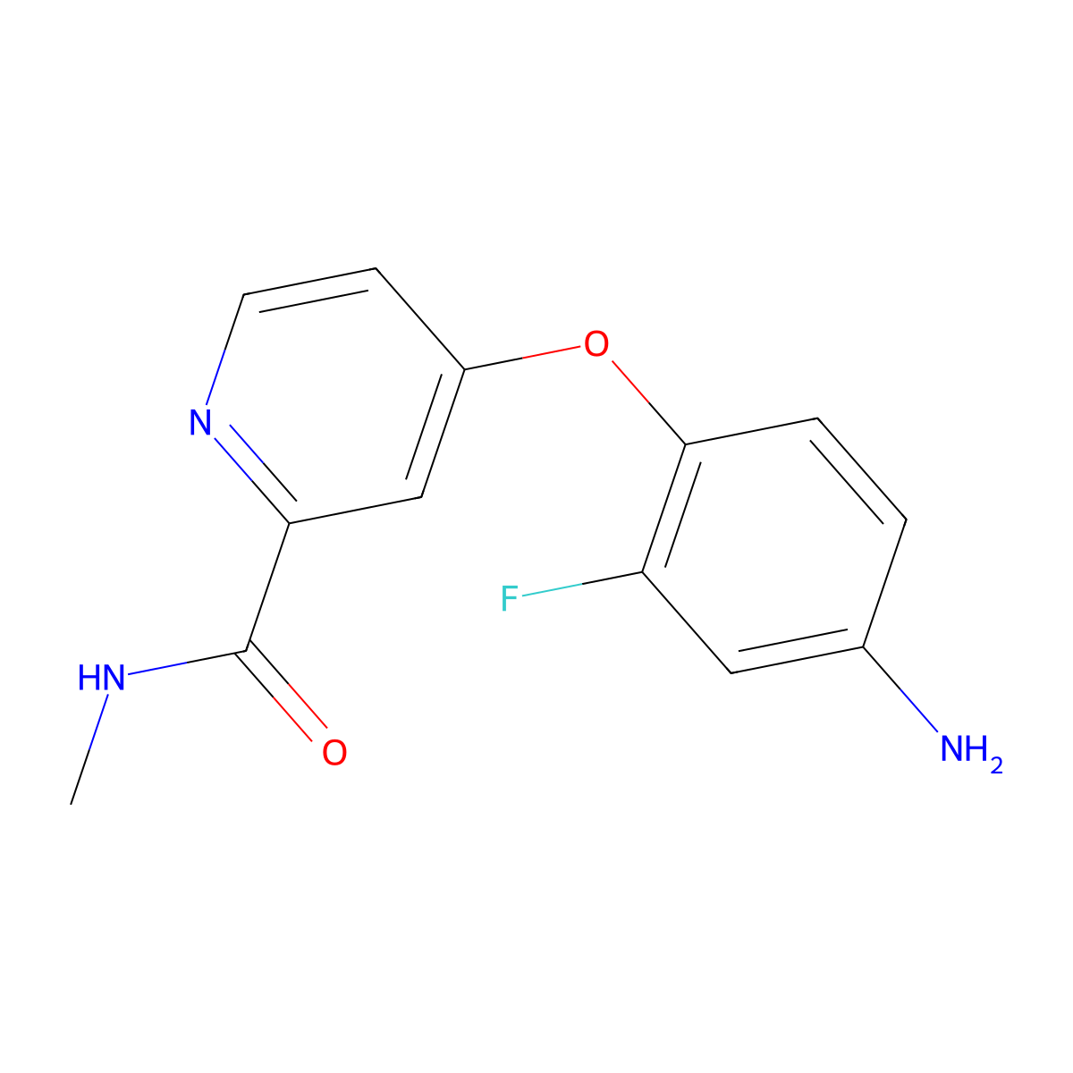 4-(4-amino-2-fluorophenoxy)-N-methylpyridine-2-carboxamide molecular structure, CAS 757251-42-6