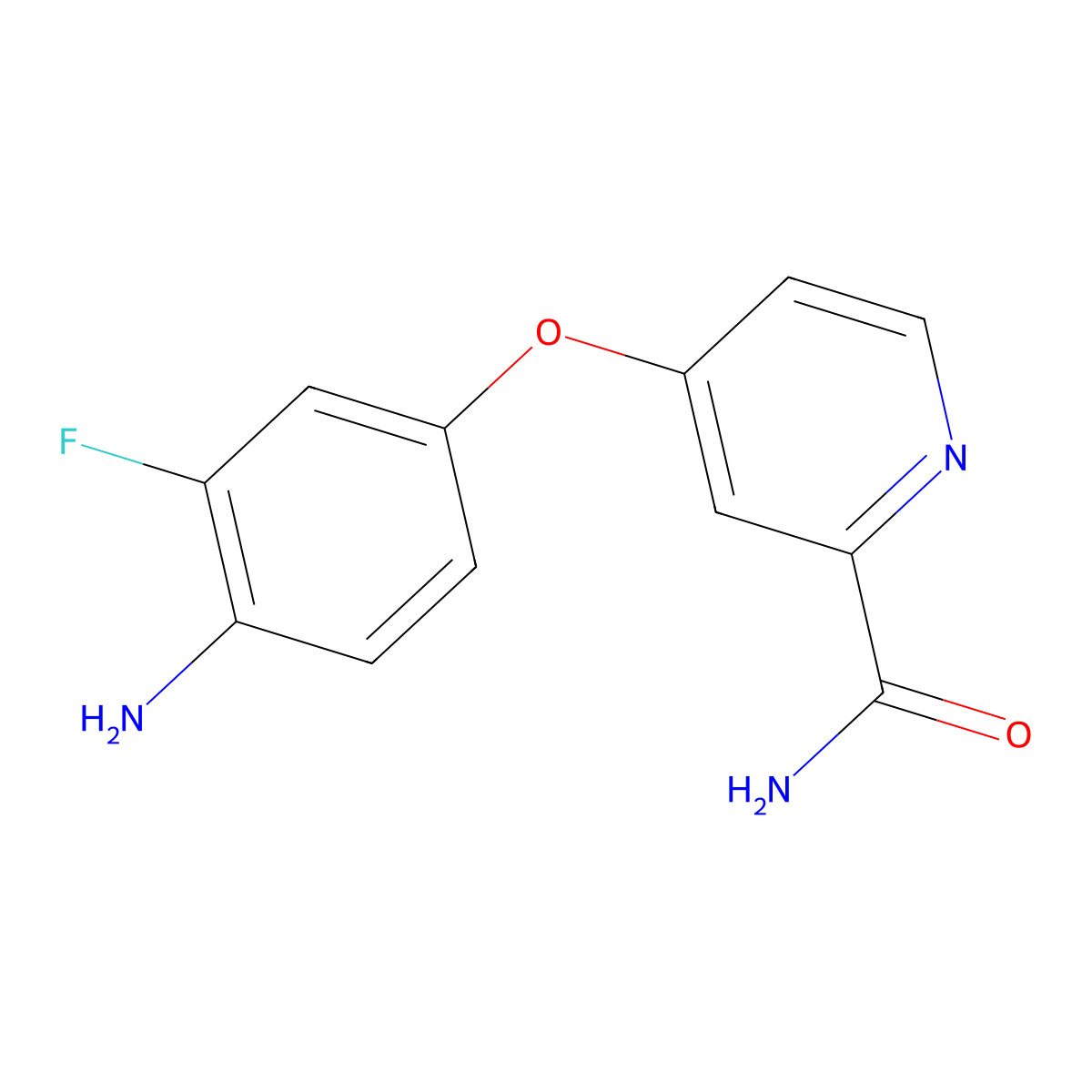 4-(4-Amino-3-fluorophenoxy)pyridine-2-carboxamide molecular structure, CAS 757251-54-0