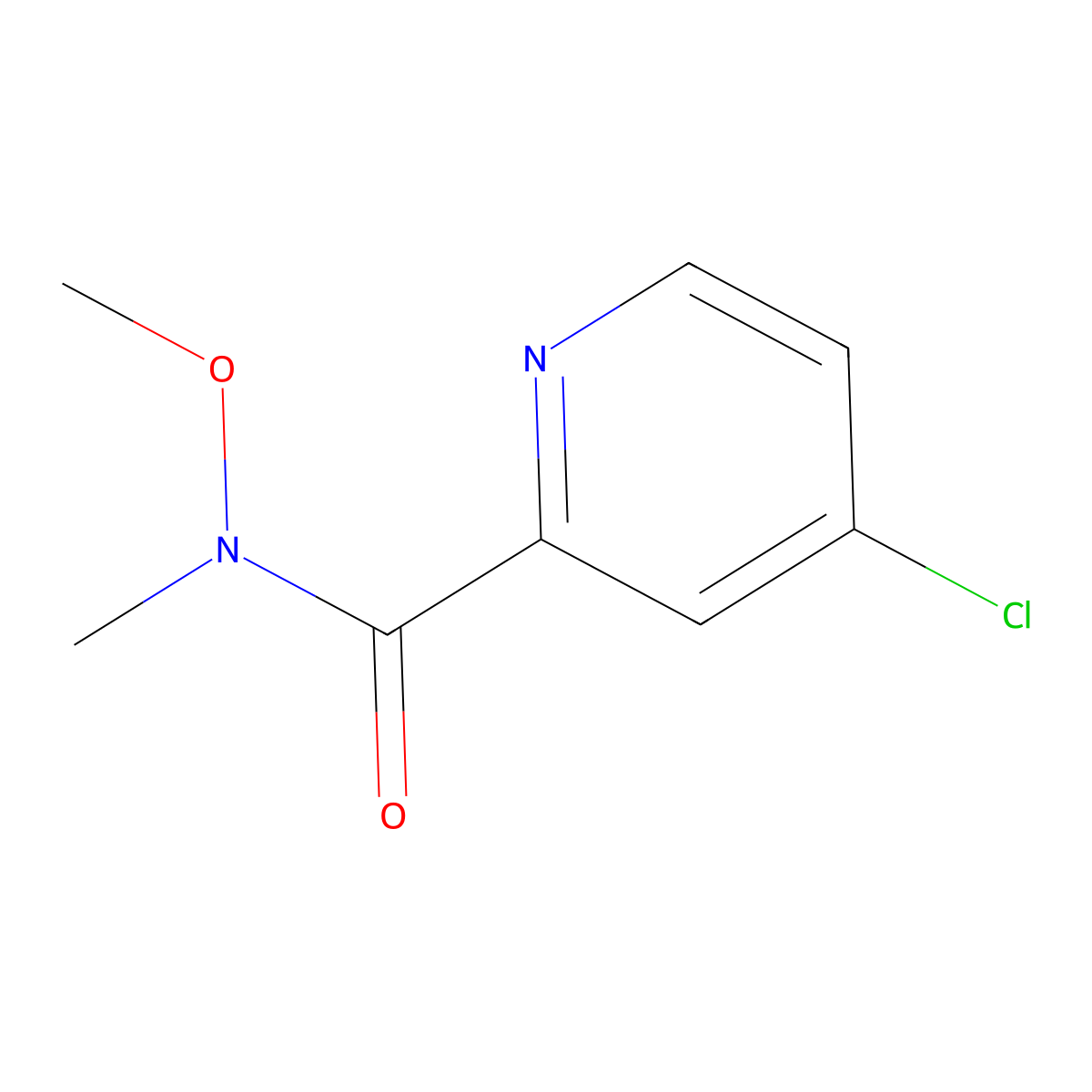 4-chloro-N-methoxy-N-methylpyridine-2-carboxamide molecular structure, CAS 757251-62-0