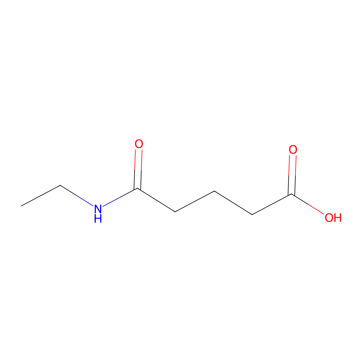 4-(ethylcarbamoyl)butanoic Acid molecular structure, CAS 75727-33-2