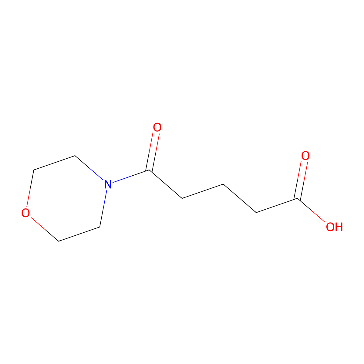 5-Morpholin-4-YL-5-oxopentanoic acid molecular structure, CAS 75727-39-8