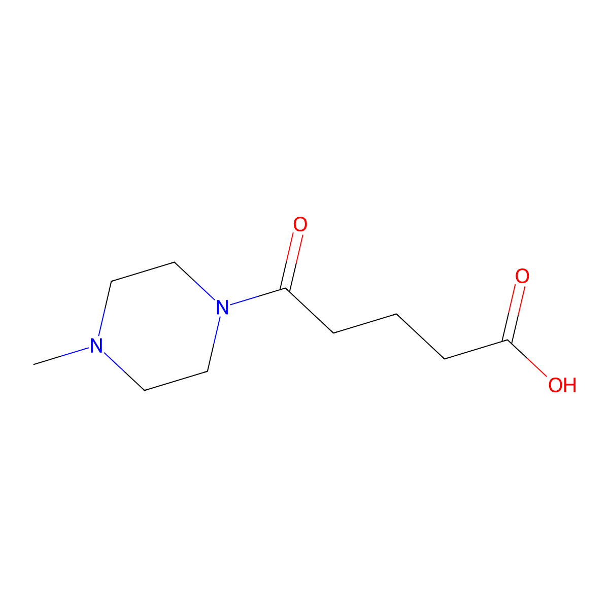 5-(4-Methylpiperazin-1-yl)-5-oxopentanoic acid molecular structure, CAS 75727-47-8
