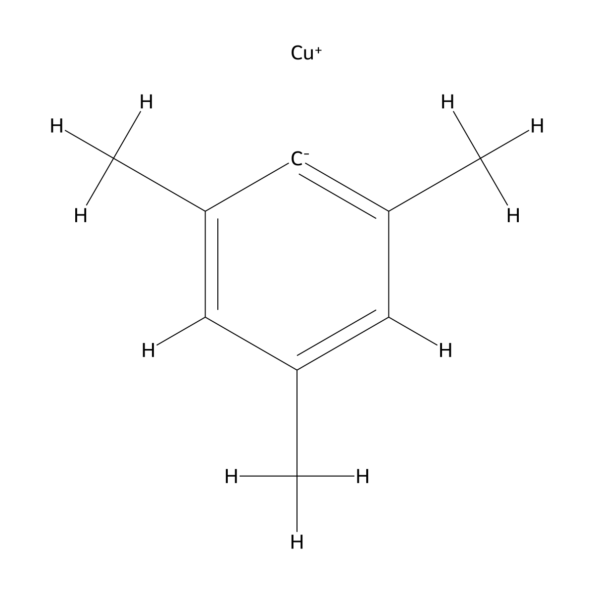 Mesitylcopper(I) molecular structure, CAS 75732-01-3