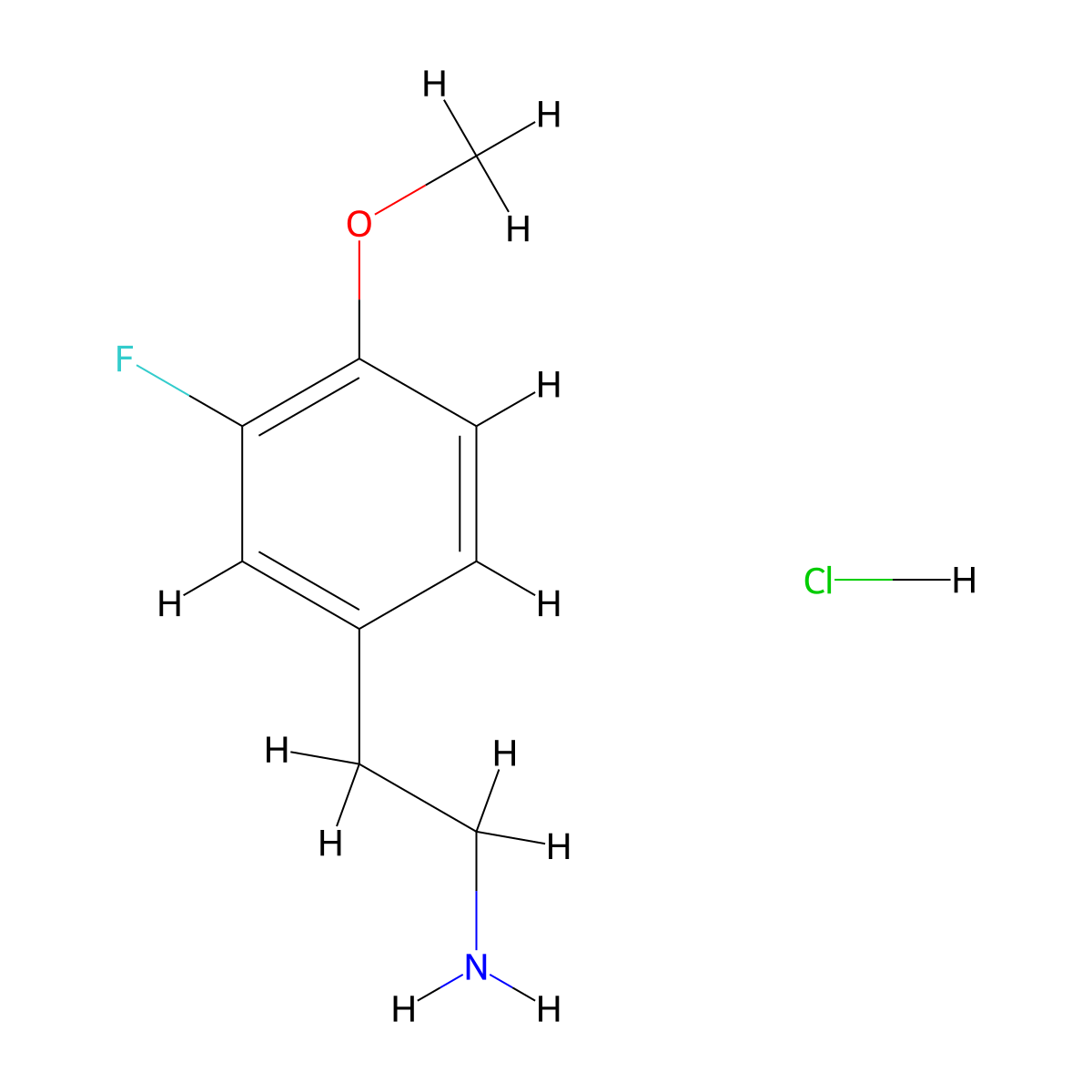 2-(3-Fluoro-4-methoxyphenyl)ethylamine hydrochloride molecular structure, CAS 7574-01-8