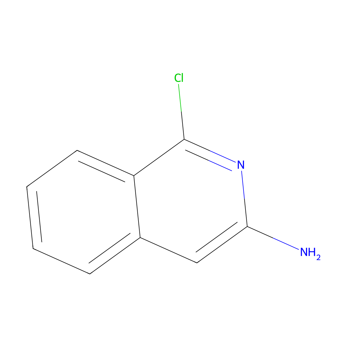 3-Isoquinolinamine, 1-chloro- molecular structure, CAS 7574-64-3