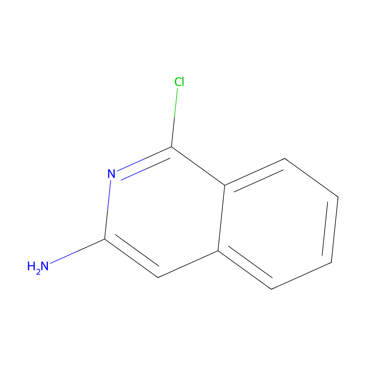 3-Isoquinolinamine, 1-chloro- molecular structure, CAS 7574-64-3