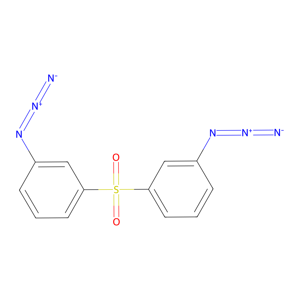 3,3'-Diazidodiphenyl sulphone molecular structure, CAS 75742-13-1