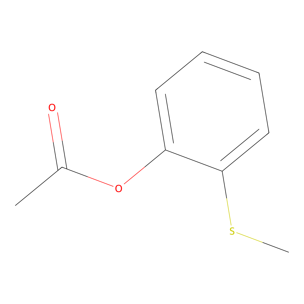 2-(Methylsulfanyl)phenyl acetate molecular structure, CAS 75744-85-3