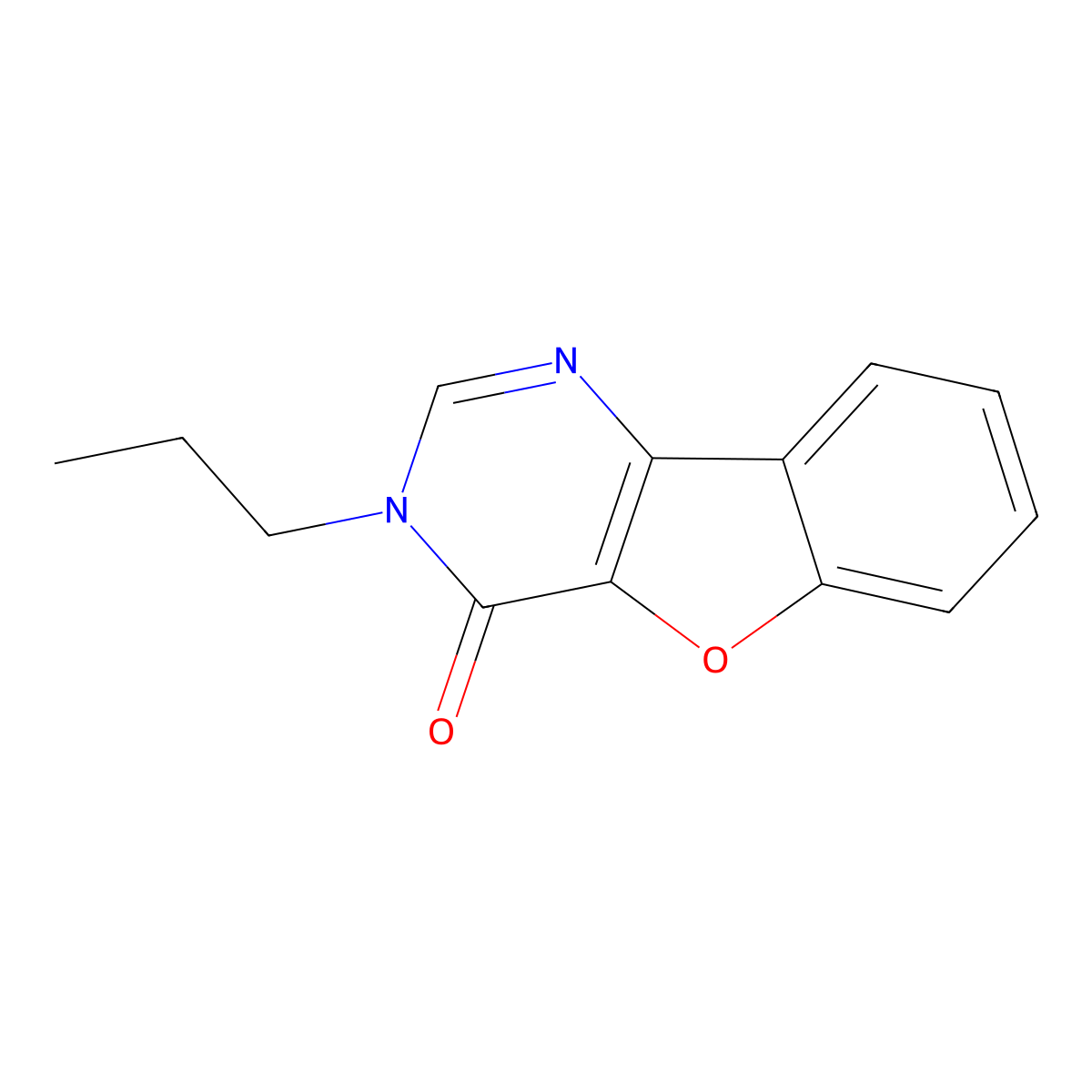 3-propylbenzofuro[3,2-d]pyrimidin-4(3H)-one molecular structure, CAS 75746-13-3