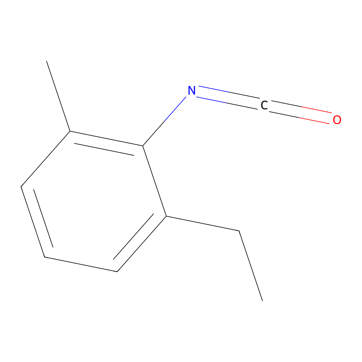 2-Ethyl-6-methylphenyl isocyanate molecular structure, CAS 75746-71-3