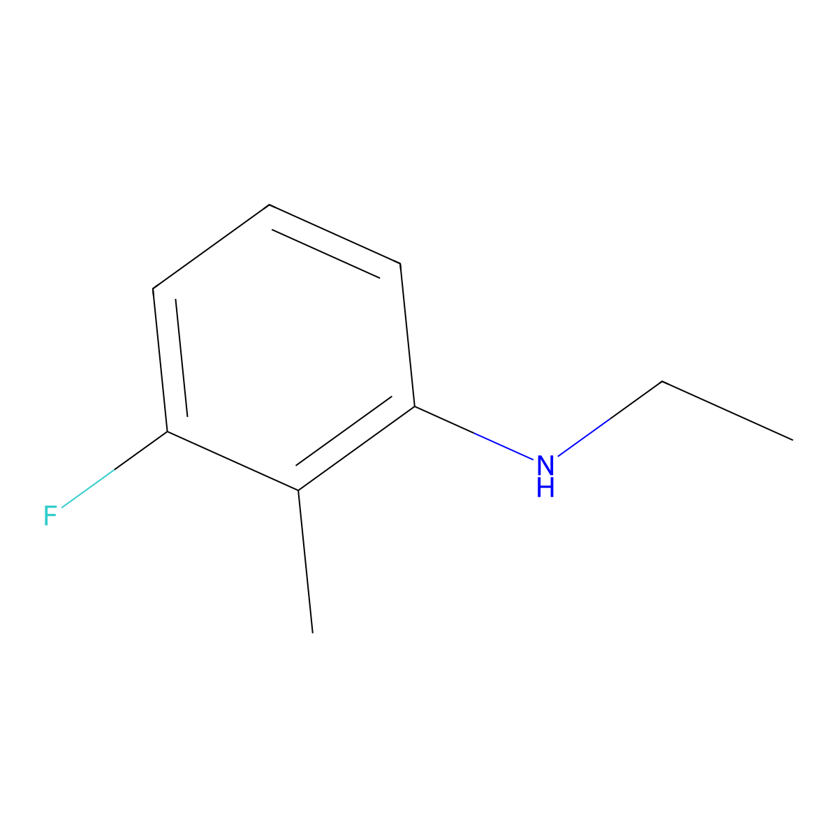 N-ethyl-3-fluoro-2-methylaniline molecular structure, CAS 75746-99-5
