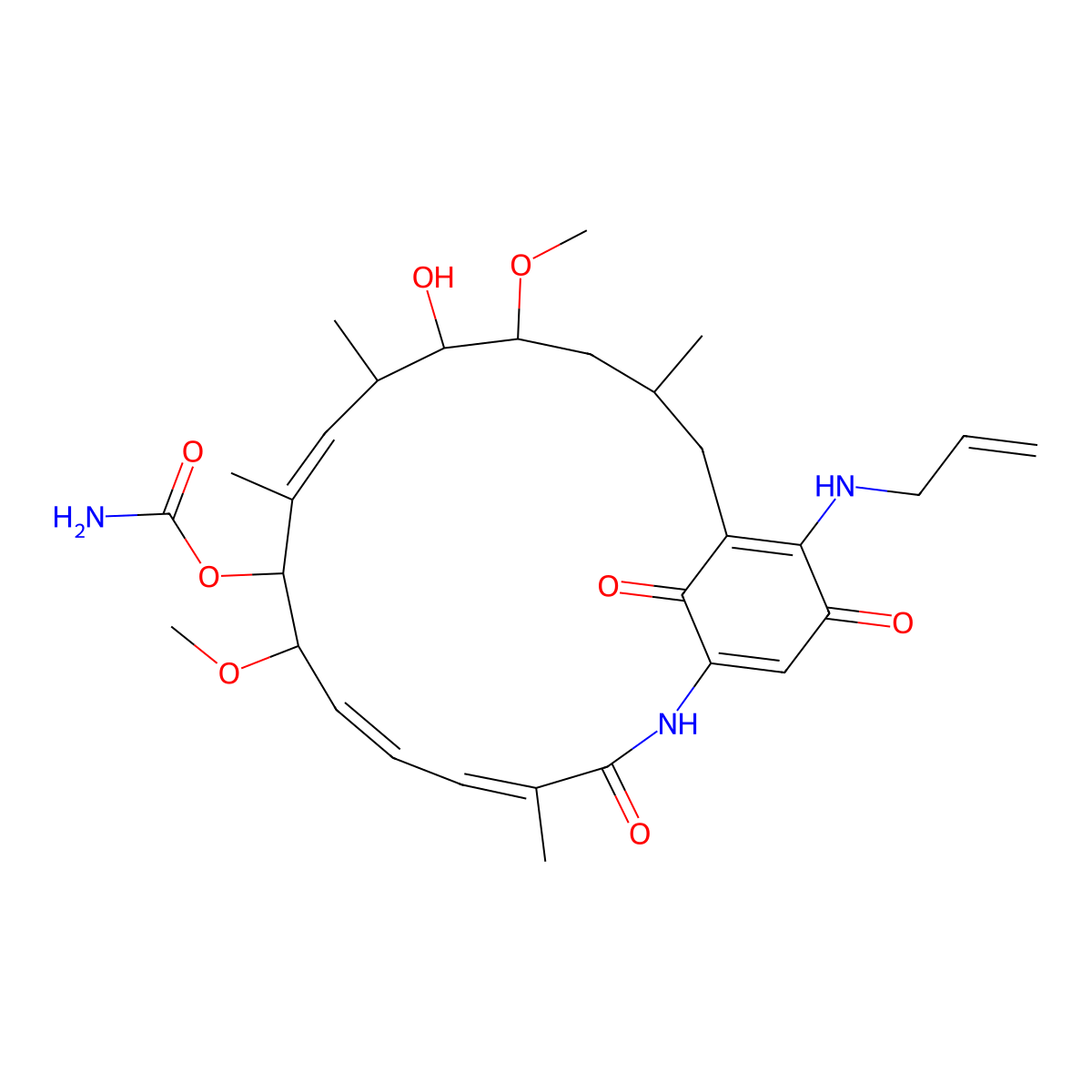 Tanespimycin molecular structure, CAS 75747-14-7