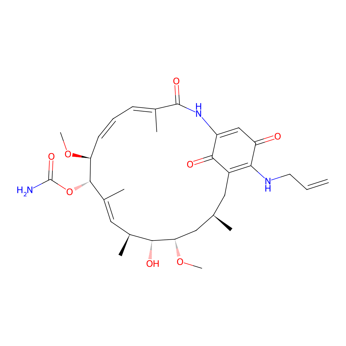 Tanespimycin molecular structure, CAS 75747-14-7