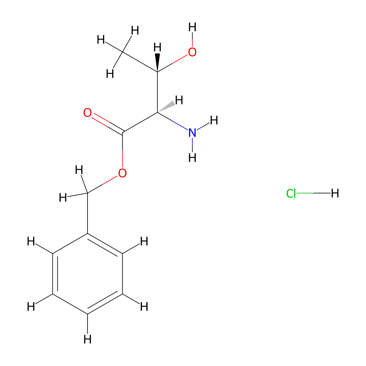 Benzyl D-threoninate--hydrogen chloride (1/1) molecular structure, CAS 75748-36-6