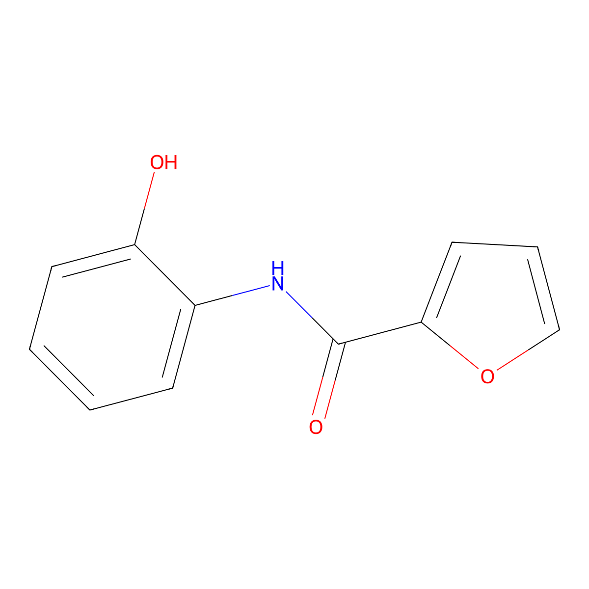N-(2-hydroxyphenyl)furan-2-carboxamide molecular structure, CAS 75748-52-6