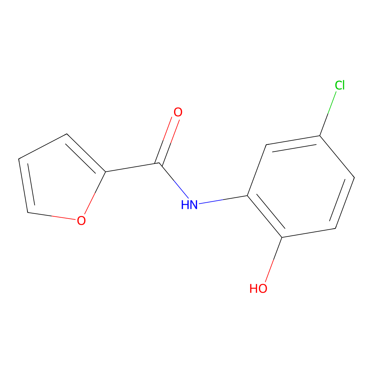 N-(5-chloro-2-hydroxyphenyl)furan-2-carboxamide molecular structure, CAS 75748-60-6