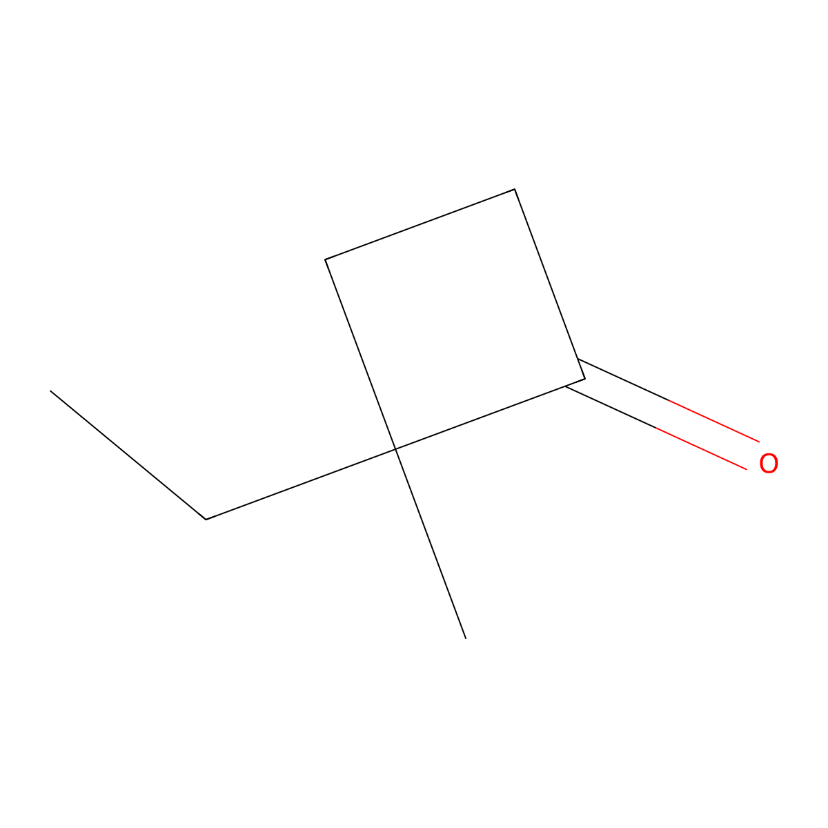 2-Ethyl-2-methylcyclobutan-1-one molecular structure, CAS 75750-10-6