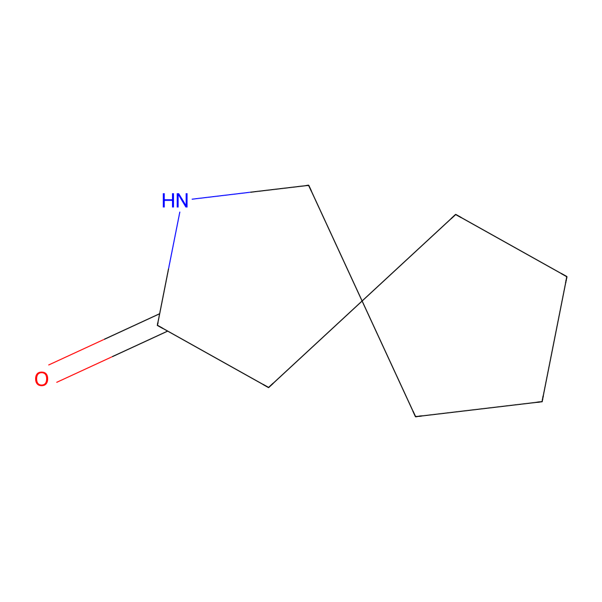 2-Azaspiro[4.4]nonan-3-one molecular structure, CAS 75751-72-3