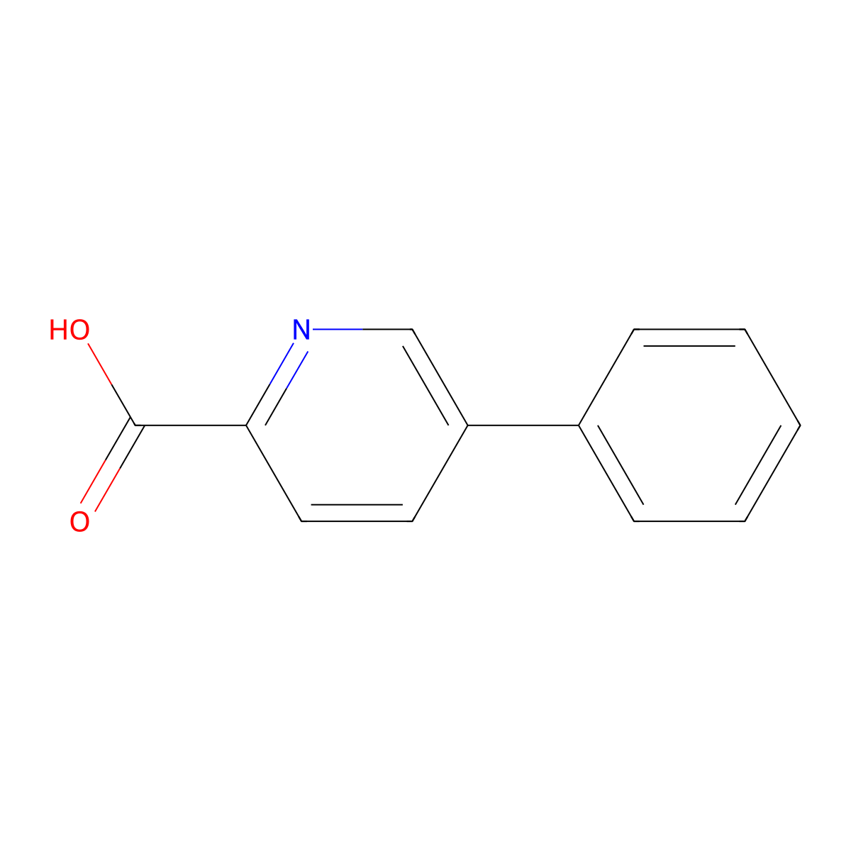 5-phenylpyridine-2-carboxylic Acid molecular structure, CAS 75754-04-0