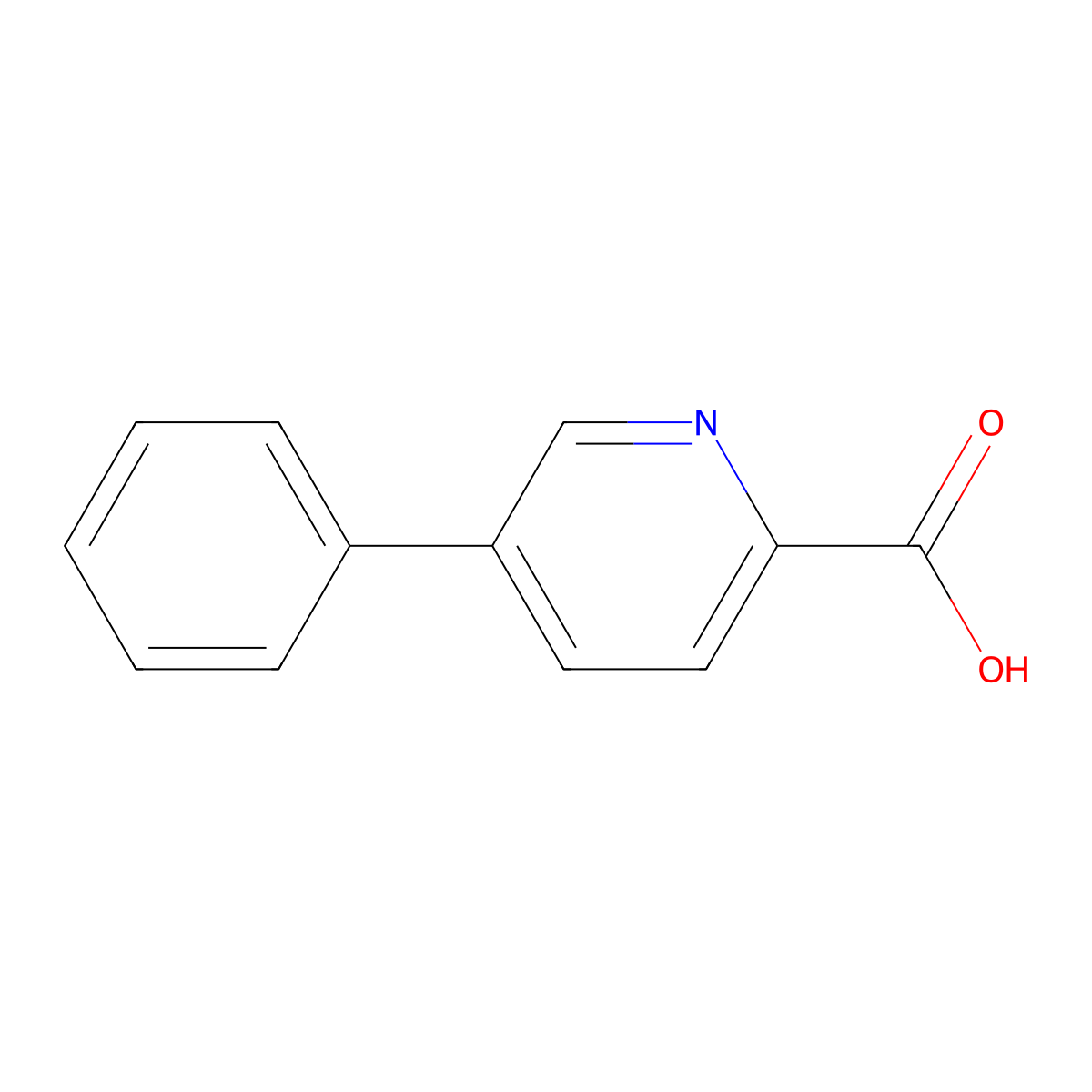 5-phenylpyridine-2-carboxylic Acid molecular structure, CAS 75754-04-0