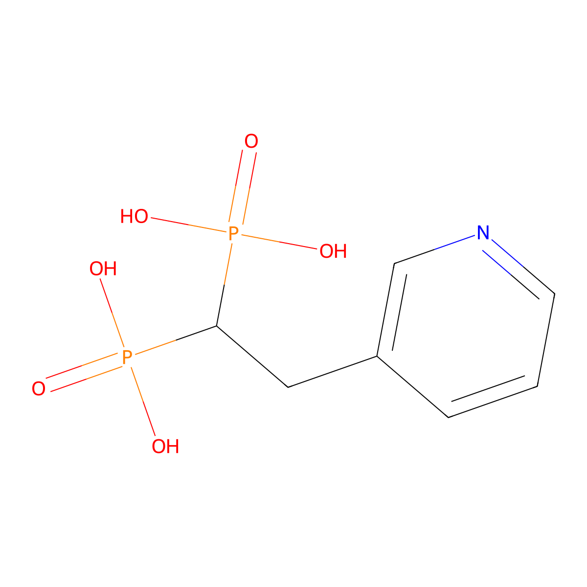 Deoxy risedronic acid molecular structure, CAS 75755-10-1