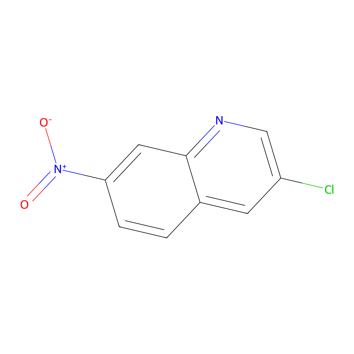 3-Chloro-7-nitroquinoline molecular structure, CAS 75755-39-4