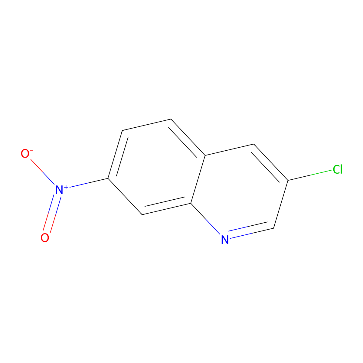 3-Chloro-7-nitroquinoline molecular structure, CAS 75755-39-4