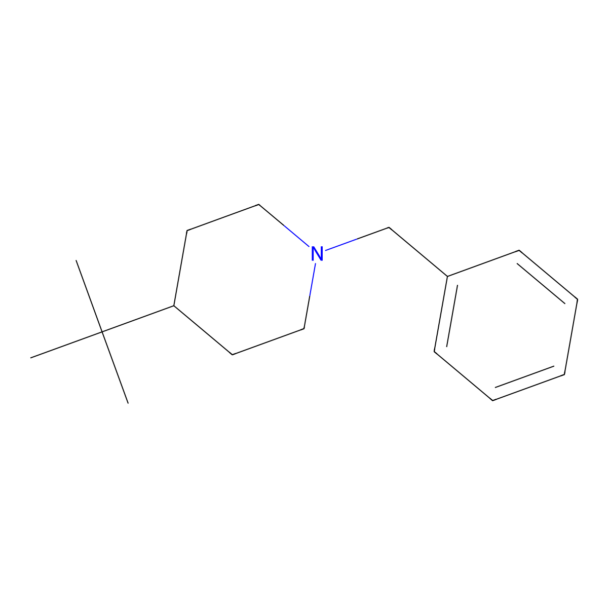 1-Benzyl-4-tert-butylpiperidine molecular structure, CAS 7576-09-2