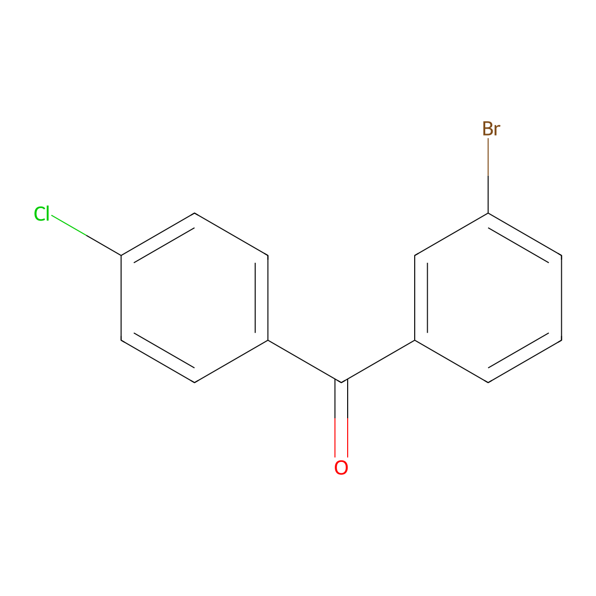 3-Bromo-4'-chlorobenzophenone molecular structure, CAS 75762-56-0