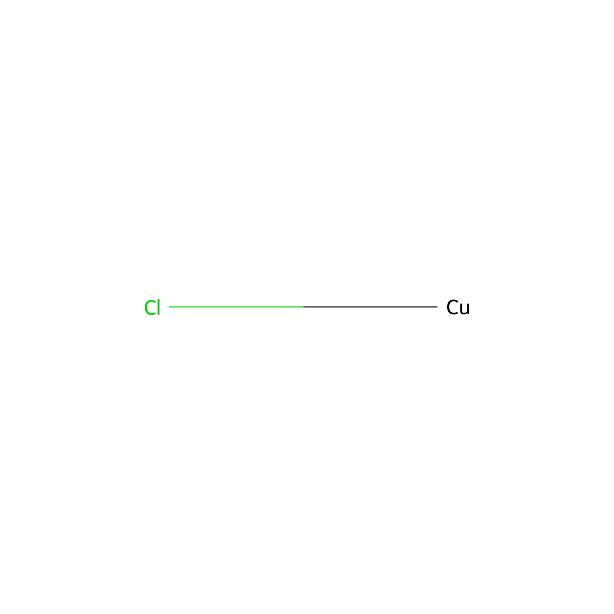 Cuprous chloride molecular structure, CAS 75763-85-8