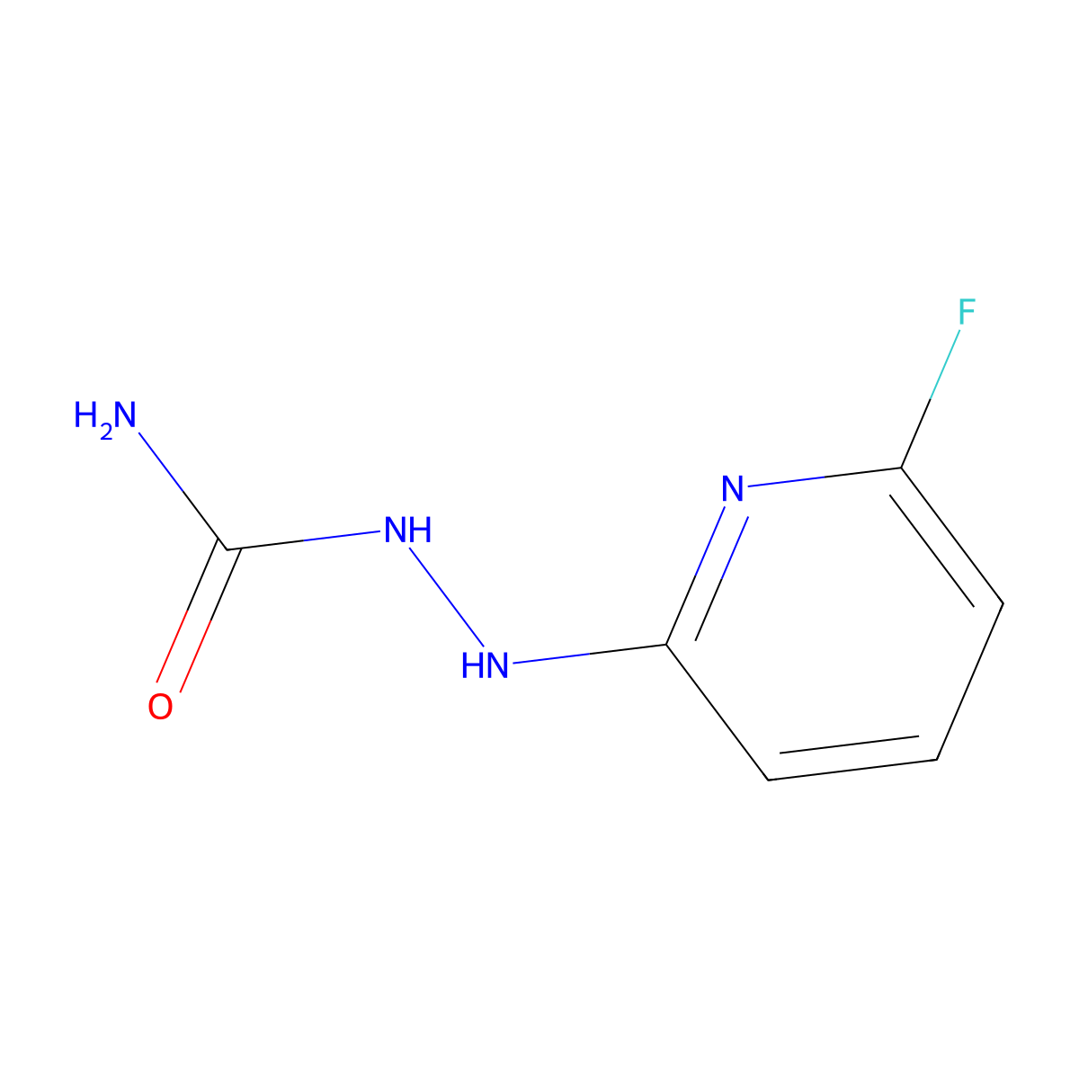 [(6-Fluoropyridin-2-yl)amino]urea molecular structure, CAS 75771-87-8