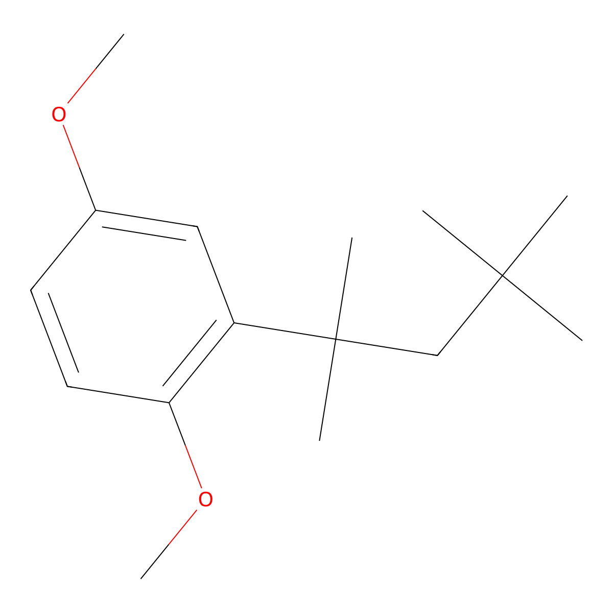 1,4-Dimethoxy-2-(2,4,4-trimethylpentan-2-yl)benzene molecular structure, CAS 75773-14-7