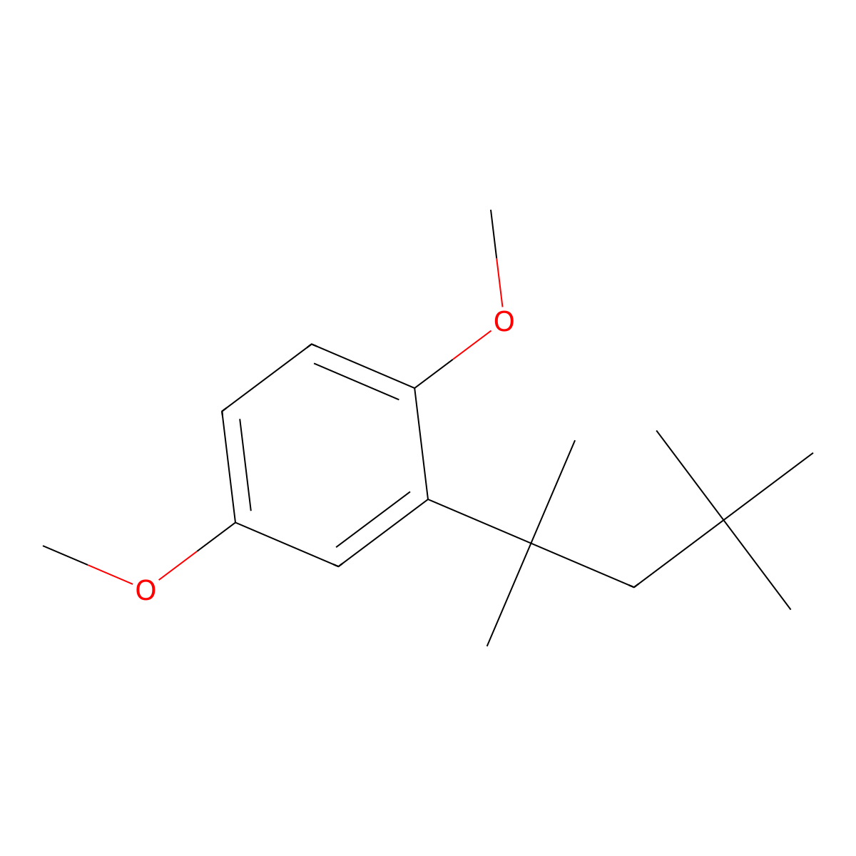 1,4-Dimethoxy-2-(2,4,4-trimethylpentan-2-yl)benzene molecular structure, CAS 75773-14-7