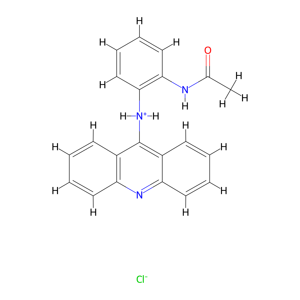 Acetanilide, 2'-(9-acridinylamino)-, hydrochloride molecular structure, CAS 75775-85-8