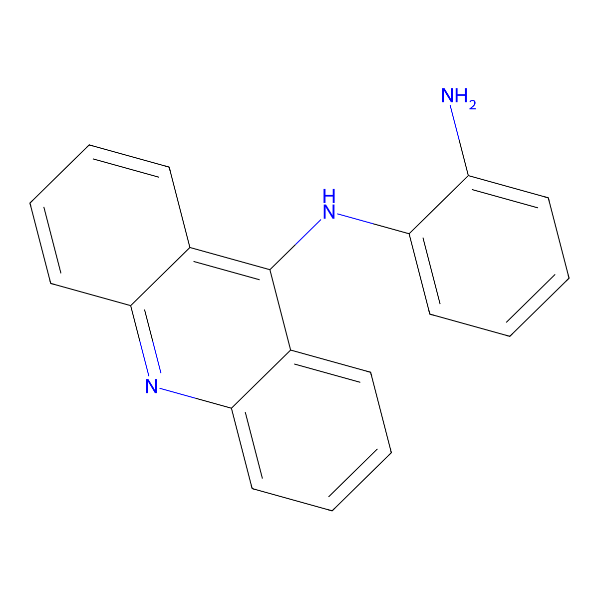 Acridine, 9-(o-aminoanilino)- molecular structure, CAS 75776-03-3