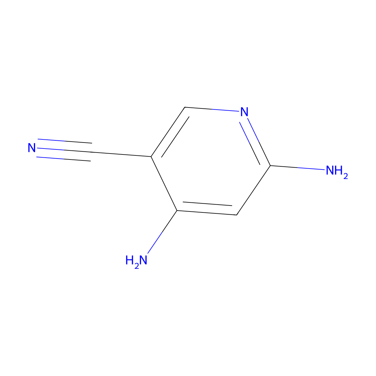 4,6-Diaminonicotinonitrile molecular structure, CAS 75776-47-5
