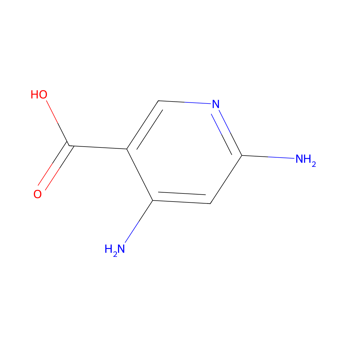 4,6-Diaminonicotinic acid molecular structure, CAS 75776-48-6