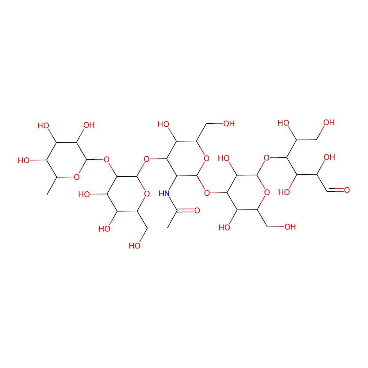 lacto-N-fucopentaose I molecular structure, CAS 7578-25-8