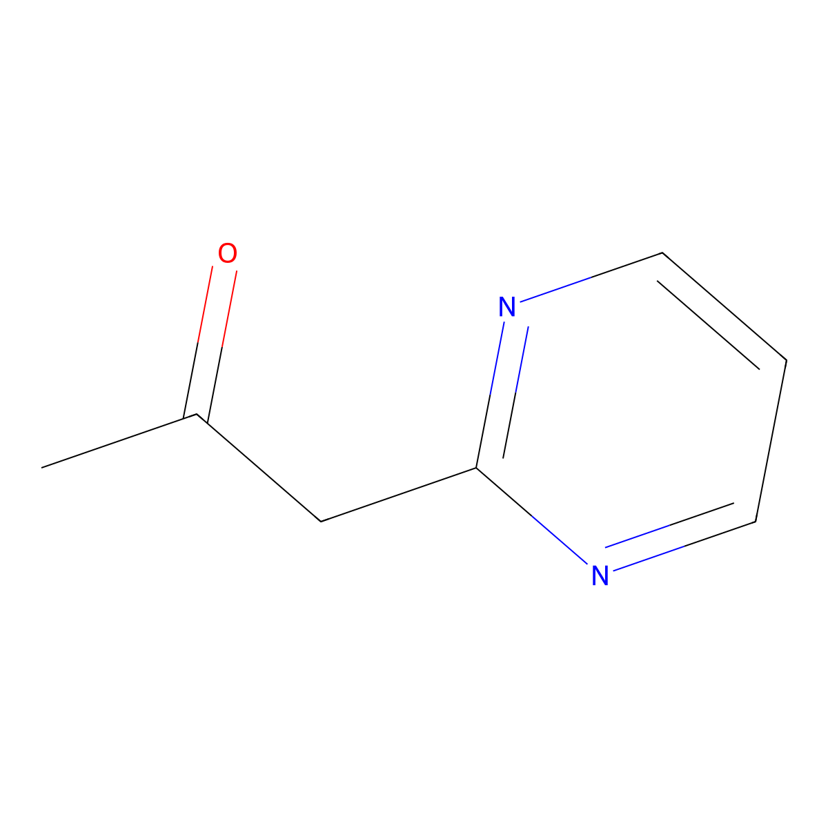 1-(Pyrimidin-2-yl)propan-2-one molecular structure, CAS 75782-22-8