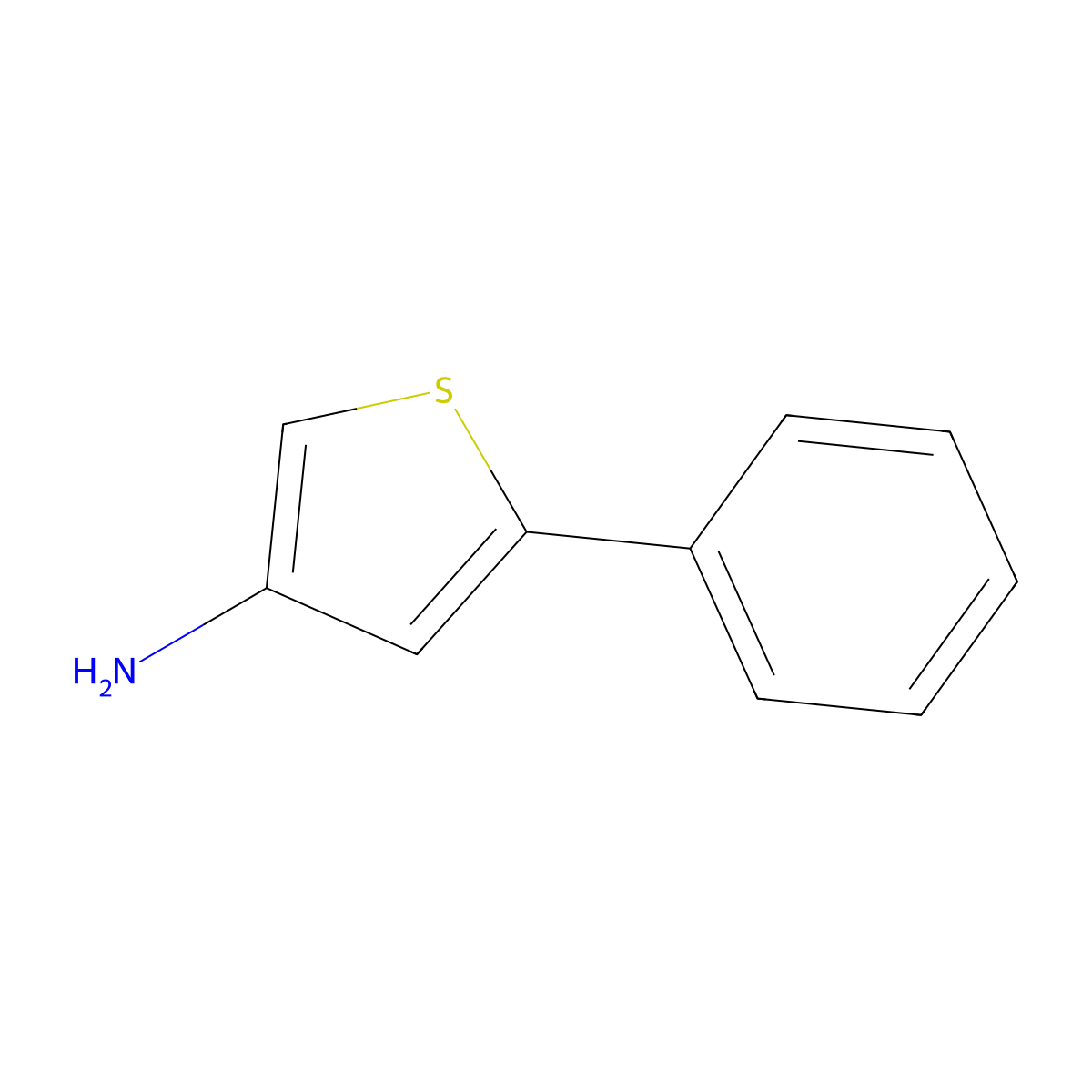 5-Phenylthiophen-3-amine molecular structure, CAS 75782-81-9