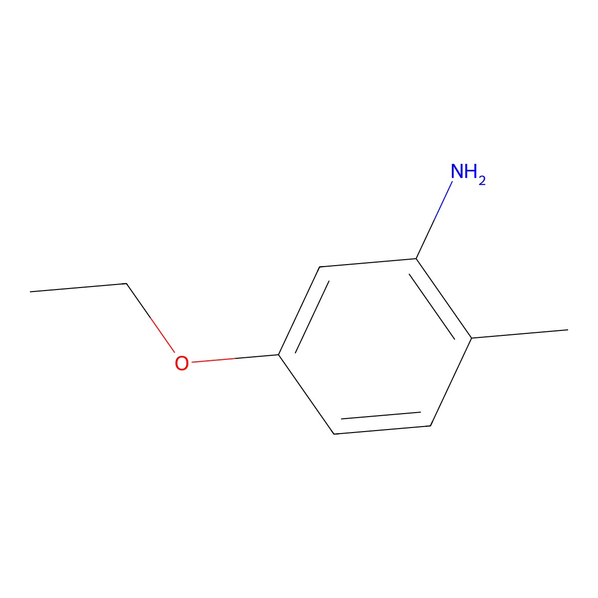 5-Ethoxy-2-methylaniline molecular structure, CAS 75785-11-4