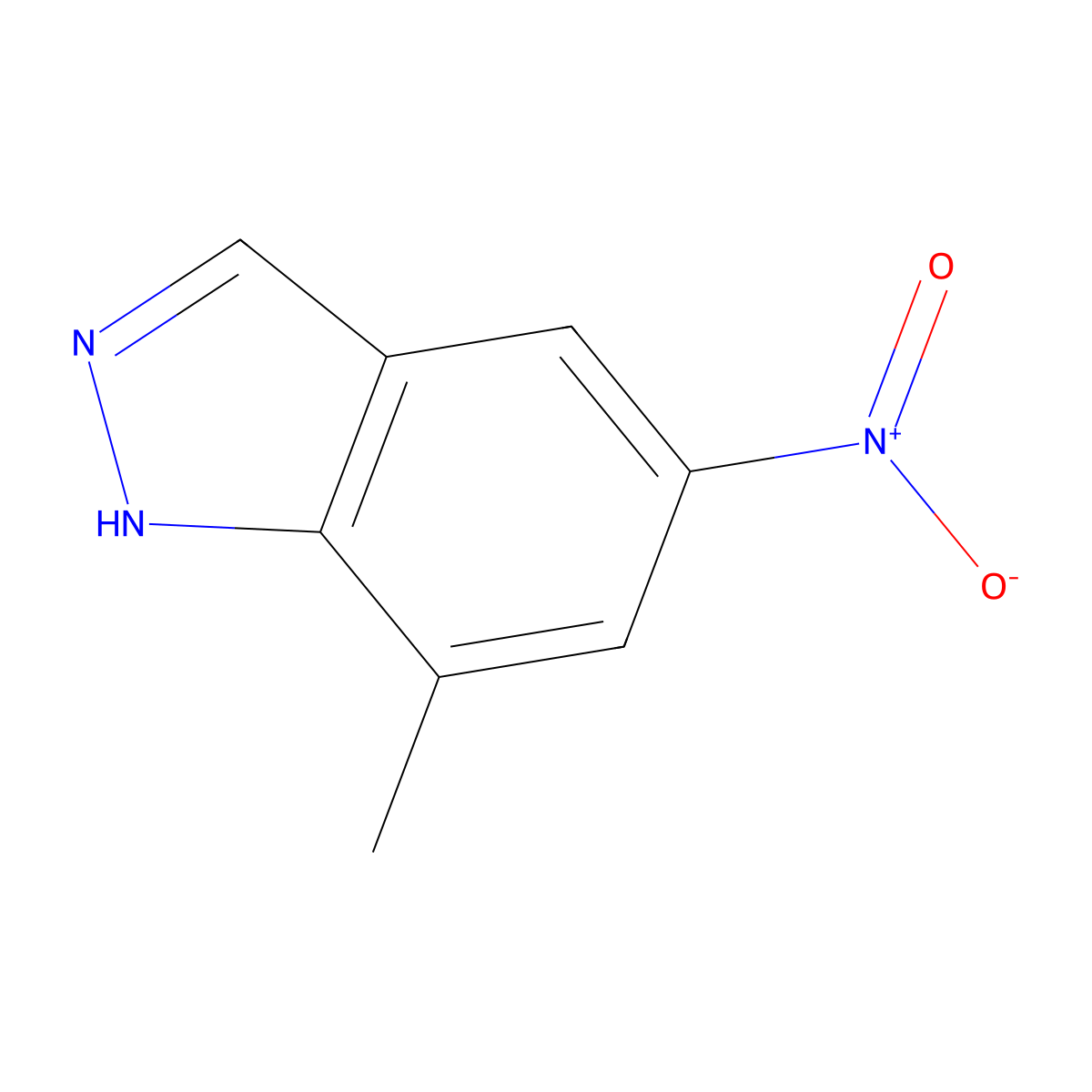 7-Methyl-5-nitro-1H-indazole molecular structure, CAS 75785-12-5